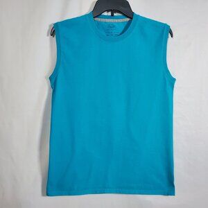 Fruit of the Loom Men's Sleeveless Turquoise Muscle Shirt Size Small